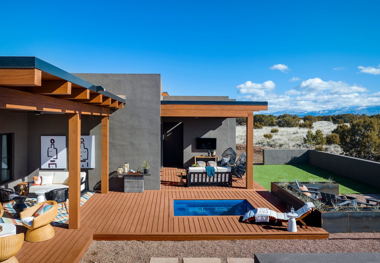 Exterior photography of HGTV 2023 Smart Home in Santa Fe, New Mexico.